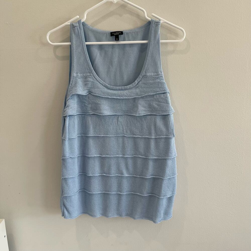 Women's Large TALBOTS Tiered Sleeveless Knit Top